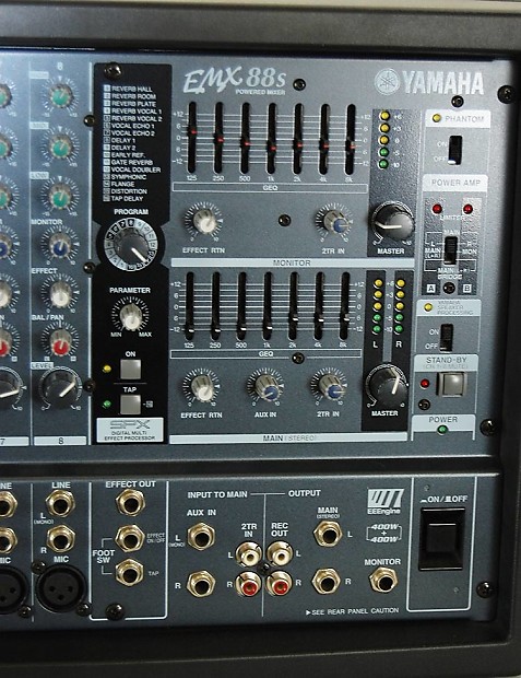 Yamaha EMX88S 8-Channel 400w Powered Mixer Black | Reverb