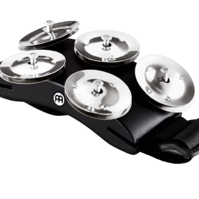 Meinl Percussion Cajon Foot Tambourine with Steel Jingles - Black (CFT5-BK) image 1