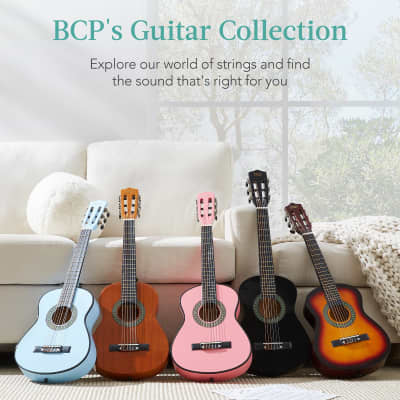 Best Choice Products Kids Acoustic Guitar Beginner Starter Kit with Carrying Case - 30in-Light Blue image 19