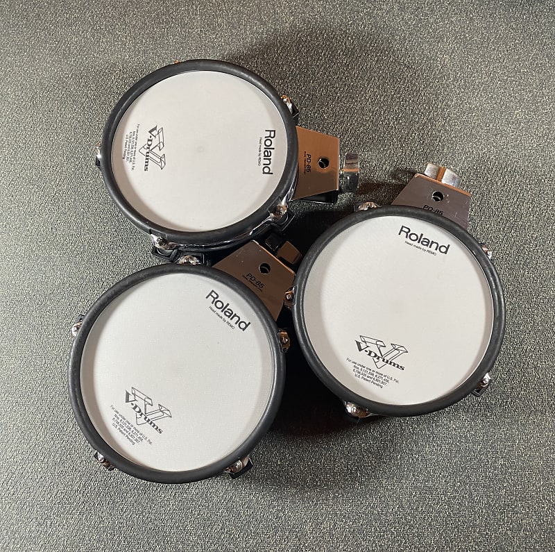 Roland PD-85BK 3 Pack 8" Mesh Dual Trigger Snare / Tom Drum Electronic Drum Pad image 1