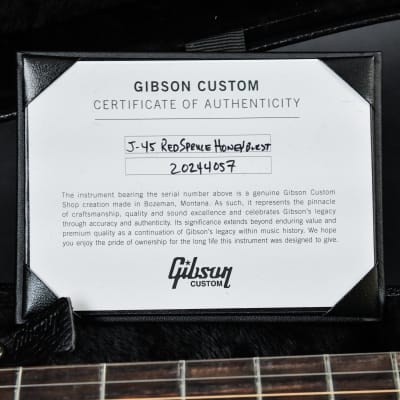 Gibson Custom Shop J-45 / J45 Standard Red Spruce HoneyBurst 2024 (20244057) image 6