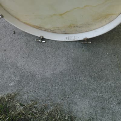 leedy and ludwig bass drum 1950 white image 3