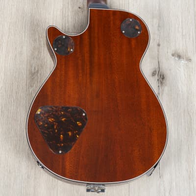 Gretsch G6134TFM-NH Nigel Hendroff Signature Penguin Guitar, Ebony, Amber Flame image 4
