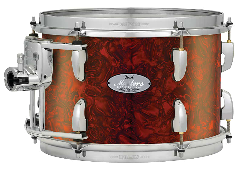 Pearl Music City Custom Masters Maple Reserve 22"x20" Bass Drum, #419 Burnt Orange Abalone  BURNT ORANGE ABALONE MRV2220BX/C419 image 1