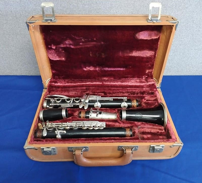 Vintage McIntyre System B-flat Clarinet W/ Original Hard-Shell Case Tested  Good