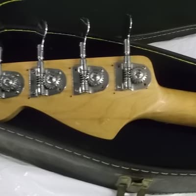 Partscaster Bass Bass 4 String Custom w/ F-Hole 2016 Blue/Cream 2-tone image 6