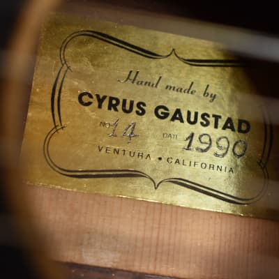 1990 Cyrus Gaustad 12-Fret Classical Natural image 24