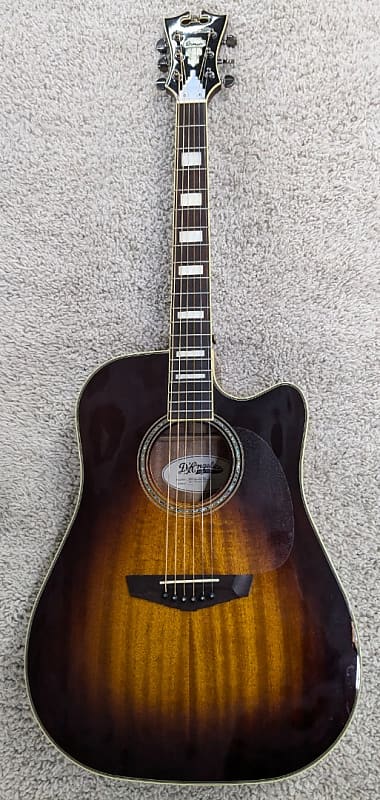 D'Angelico Premier Delancey Dreadnought Size Acoustic Electric Guitar, Sunburst image 1