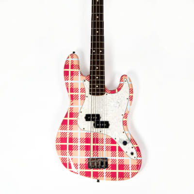 Fender Custom Pink Plaid "Groundskeeper Willie" Precision Bass Owned by Mark Hoppus image 3