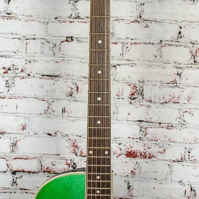 Applause - AE28 - Single Cutaway Acoustic Electric Guitar, Green Sparkle - w/HSC - x9934 - USED image 3