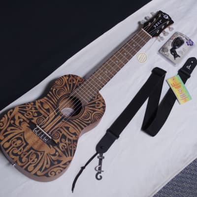 Luna Tribal 6-String Ukulele w/ Gig Bag | Reverb