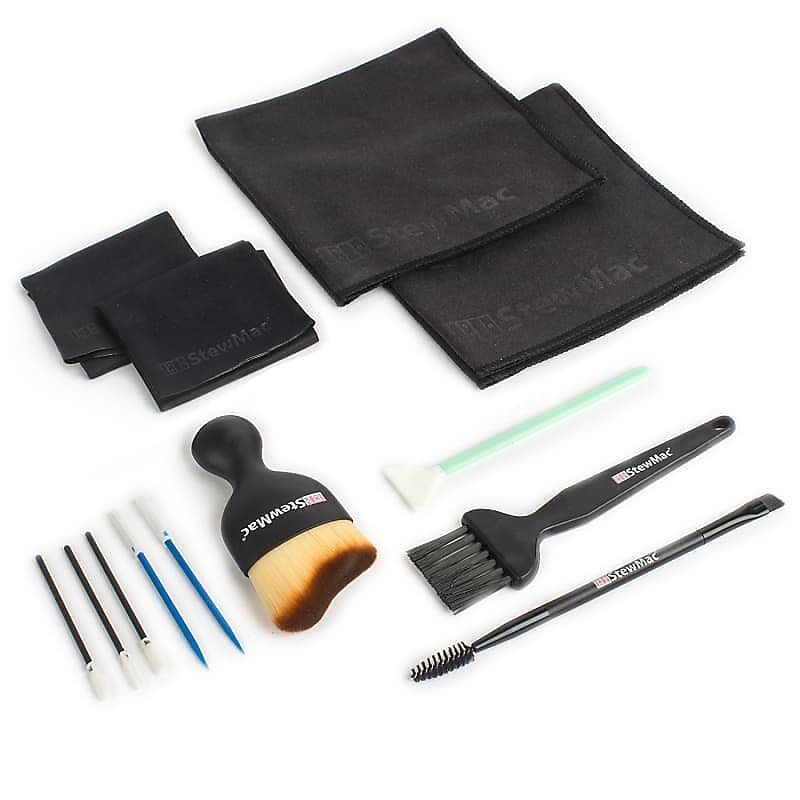 StewMac Micro Cleaning Brushes, Set of All 5 Micro Brush/Swab Packs