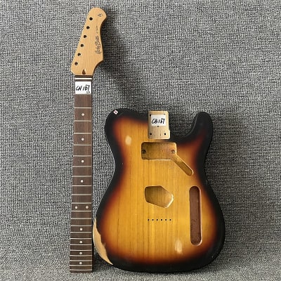 Harley Benton Telecaster Tele Style Guitar Tobacco Burst with Neck, Rosewood Fretboard for sale