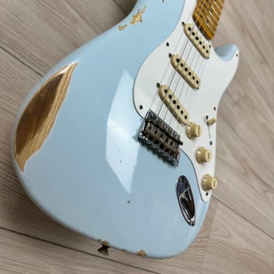 Fender Custom Shop Limited Edition 1956 Relic Stratocaster Faded Sonic Blue image 3