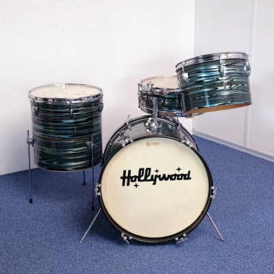 Hollywood Meazzi BOP drumset 18" - 12" - 14" - snare drum 14" x 5" 1960's image 2