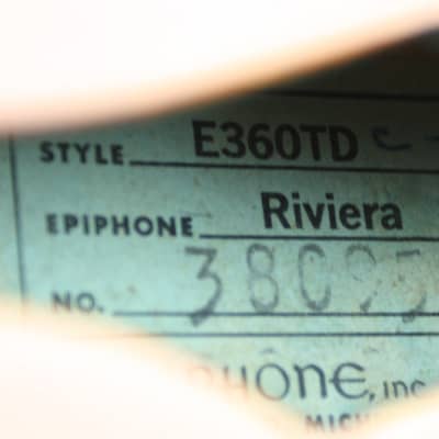 1966 Epiphone E-360TDC-12 Riviera Sparkling Burgundy Metallic image 8