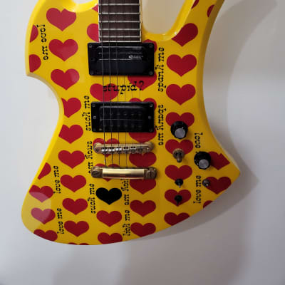 Fernandes  Burny MG-145S hy Heart Yellow (hide Signature Guitar) 2012 Yellow image 4
