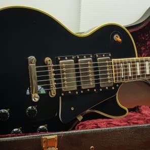 Burny Les Paul Custom 1980s Black Beauty MIJ CIJ Made In Japan 3 Pickups  Original Case | Reverb