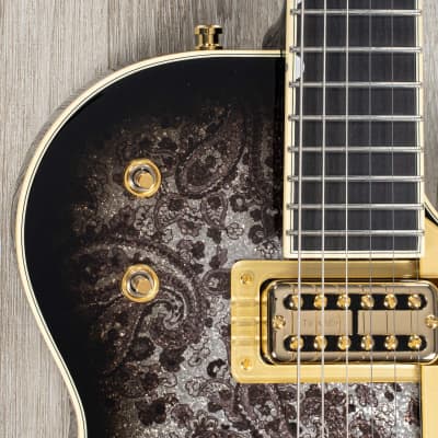 Gretsch G6134TG Limited Edition Paisley Penguin Bigsby Guitar, Black Paisley image 9
