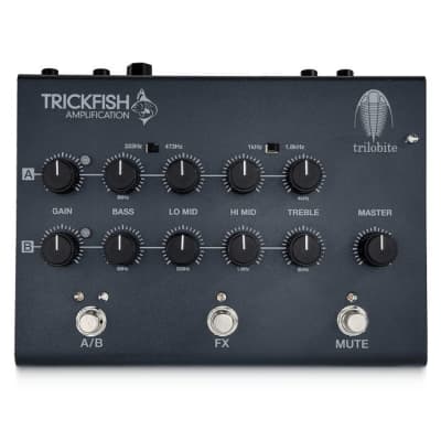 Trickfish Trilobite dual channel bass preamp DI box pedal for sale