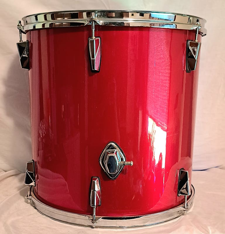 Unmarked FLOOR TOM - CANDY APPLE RED WRAP 16 in dia image 1