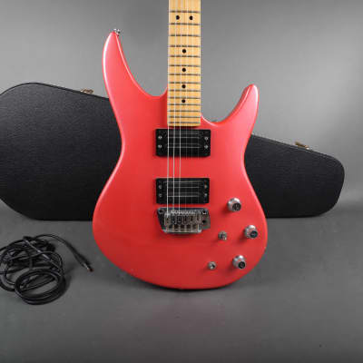 1980's Peavey Pink Milestone Guitar Made in USA w/ Hardshell Case image 1