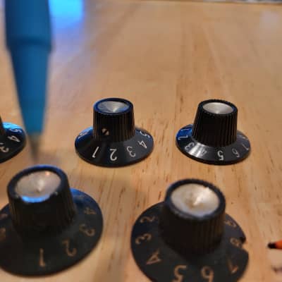 Original Vintage Knobs Dials for Fender Amp Late 1960's early 1970's Deluxe Twin Reverb Princeton Bassman image 3