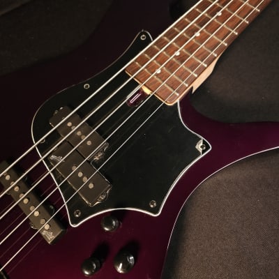 F Bass VF5-PJ Gloss Candy Plum, Ash Body 5 String Bass with Bag image 5
