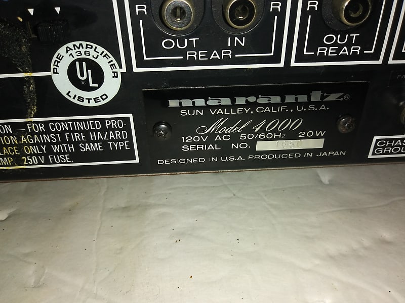 Marantz 4000 Quad Pre Amp 1973-77 Silver/woodgrain | Reverb