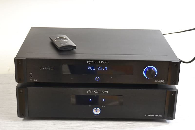 Emotiva Audio BASX PT-100 Stereo Preamp/dac/tuner &amp; UPA-200 Power Amplifier * Remote  			