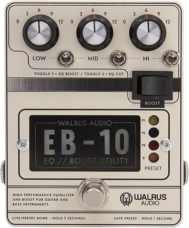 Walrus Audio EB-10 Preamp/EQ/Boost, Cream, (900-1049C) image 1