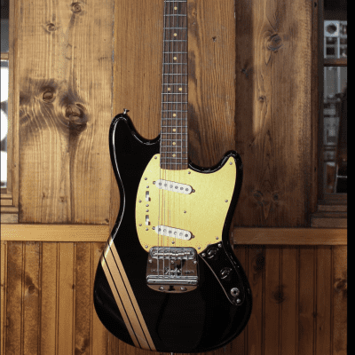 Fender Custom Shop '64 Mustang, NOS Black w/ Fire Mist Gold Racing Stripe image 1
