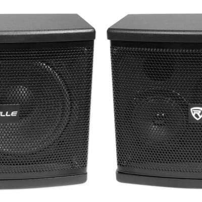 Pair Rockville KPS65 6.5" 2-Way 400 Watt Karaoke Speakers +Wall Brackets / MDF! image 1