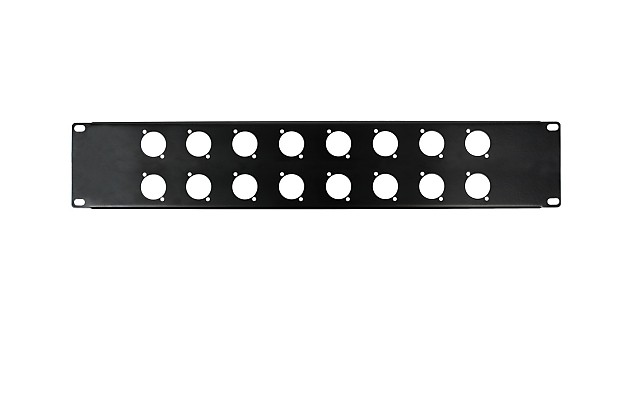 OSP HYC-39-16D 2-Space Rack Panel with 16 D Holes image 1