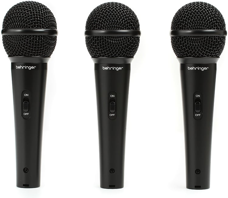 Behringer XM1800S Dynamic Vocal & Instrument Microphone (3-pack) image 1