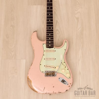 2007 Fender Custom Shop NAMM Limited Edition 1962 Stratocaster Relic Shell Pink w/ Case, COA image 2