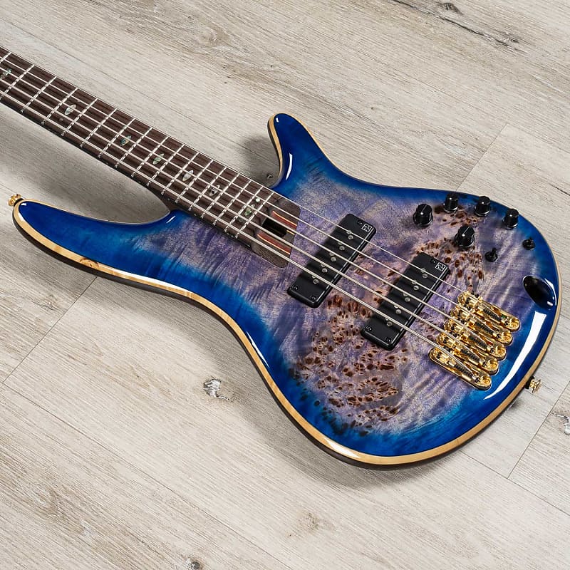 Ibanez SR2605 Premium Electric Bass Guitar, 5-String, Cerulean Blue Burst |  Reverb