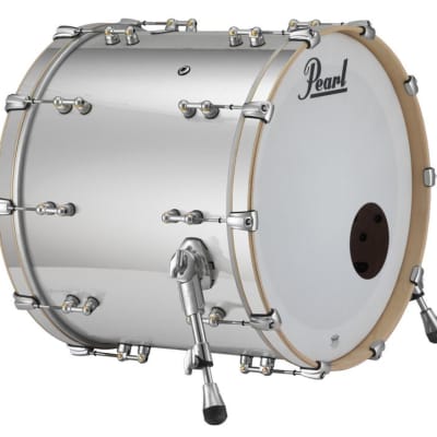 Pearl Music City Custom Reference Pure 24"x14" Bass Drum w/BB3 Mount, #449 Classic Silver Sparkle MOLTEN SILVER PEARL RFP2414BB/C451 image 6