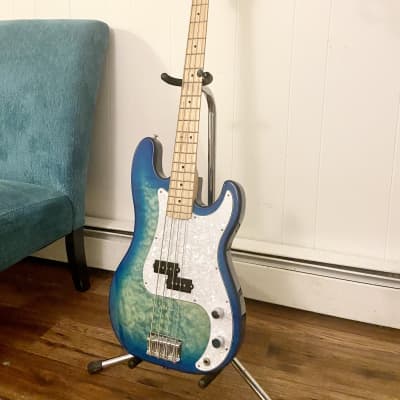 Gamma Custom Shop 4-string Blue/green burst Bass image 2