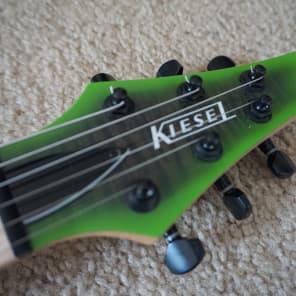 Kiesel  Aries Non-Beveled 6-string guitar Trans Black/Green Burst image 6