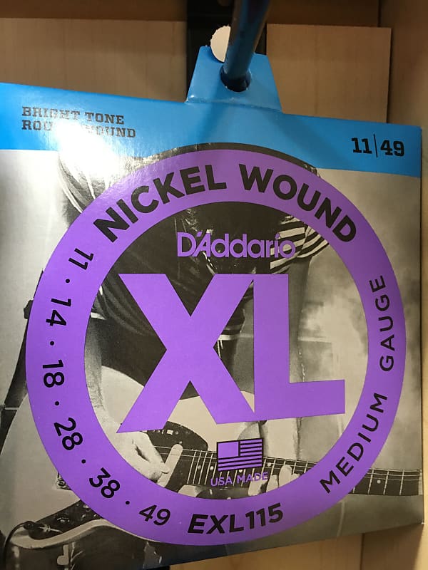 D’Addario EXL115 Medium XL Nickel Wound Blues/Jazz Electric Guitar Strings 11-49 image 1