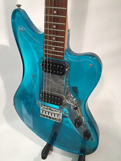 【爆売り！】 Plexiglass Legend Aria 1990s style Jaguar Turquoise Clear ギター