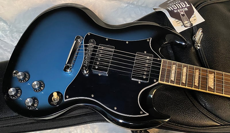 NEW ! 2024 Gibson SG Standard - Pelham Blue Burst - Original Gibson Leather Gig Bag - Authorized Dealer - Only 6.6 lbs - G04660 image 1