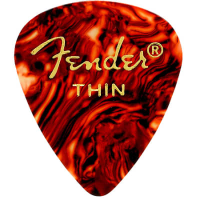 Fender 451 Shape Classic 12 Pick Pack Thin Tortoise Shell for sale