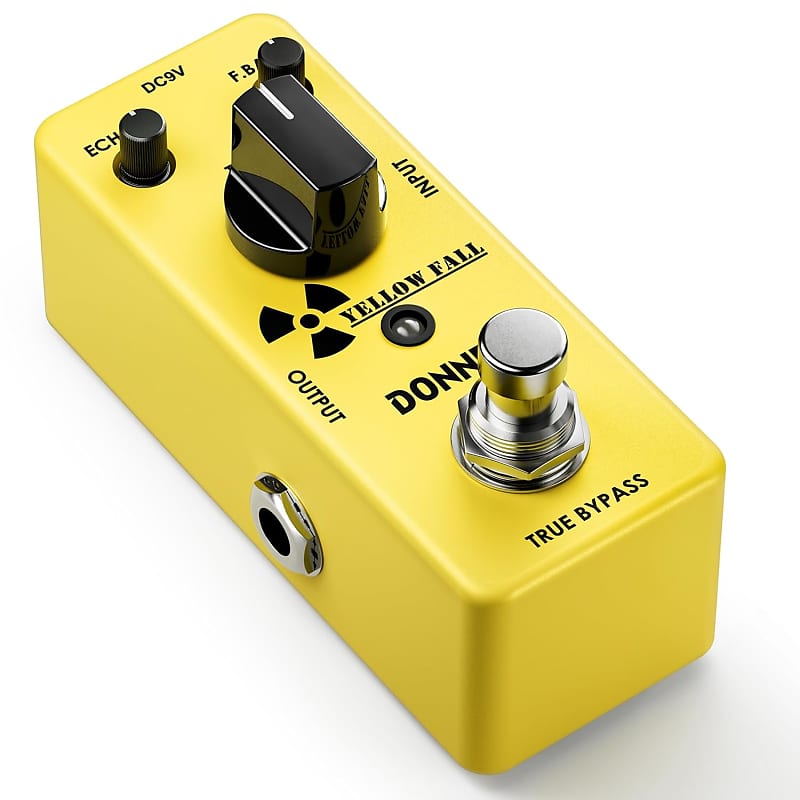 Yellow Fall Delay Guitar Effect Pedal Mini Compact Size True Bypass image 1