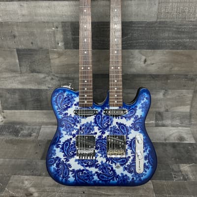 Forrest Double Neck Electric 12/6 with B bender 6/12 2000 Paisley Blue with case! image 2