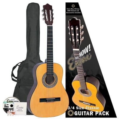 Encore 3/4 Size Classical Guitar Pack image 1