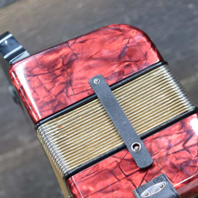 Hohner Erica 2-Row 8-Bass 21-Treble Button G-C Red Diatonic Accordion w/Case image 19