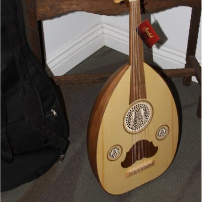 Mid East OUDWN Arabic Oud w/Gig Bag & Owner's Guide - Walnut image 9