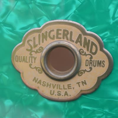 90's SLINGERLAND USA NASHVILLE RADIO KING 22/12/16 GREEN DIAMOND PEARL DRUM SET! RK103 image 3